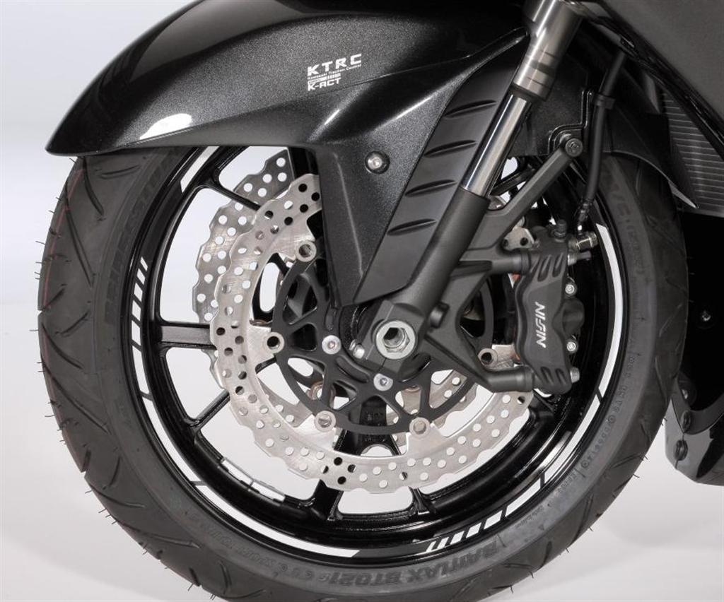 Anelli cerchio GP-Style argento 1400GTR 2016/ ER-6f 2016/ Z1000SX 2016/ Z300 2016 Original Kawasaki