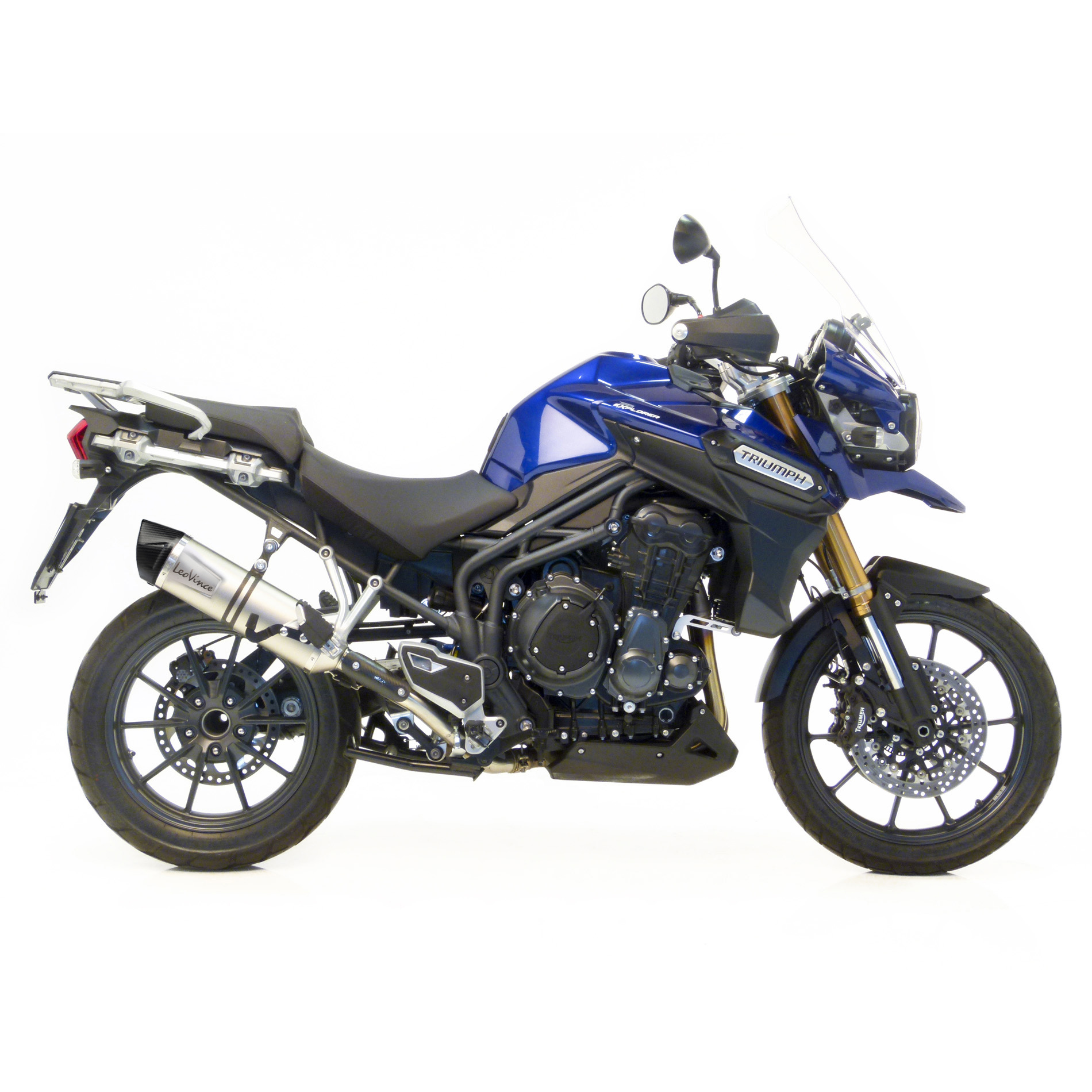Impianto di scarico LeoVince SBK LV One Evo 2, inox, Slip On per Triumph Tiger Explorer (Bj.12-15)