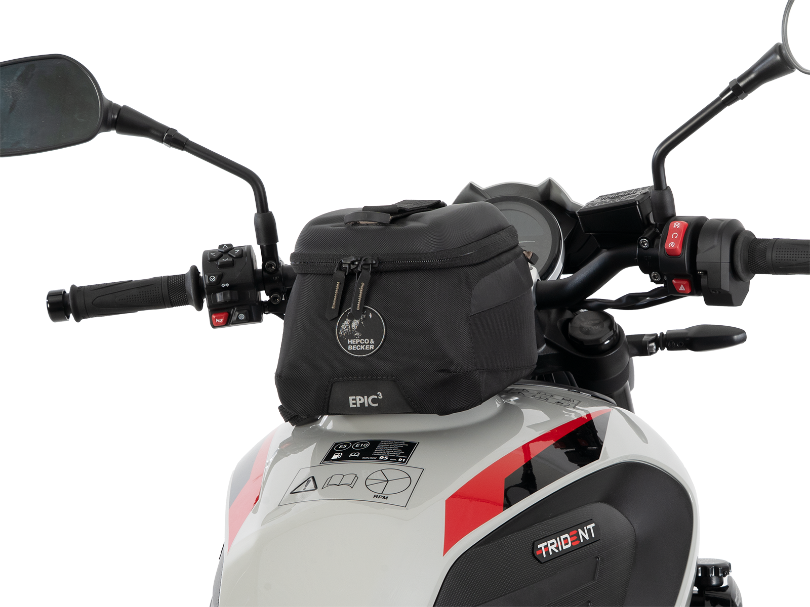 Anello per serbatoio Basic con chiusura per borsa da serbatoio inclusa per Triumph Trident 800 (26-) Hepco & Becker