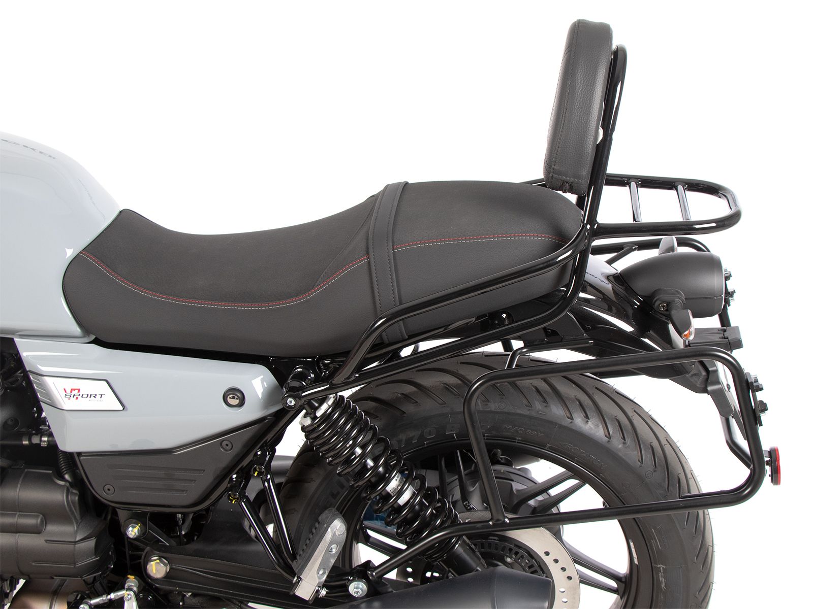 Sissybar con portapacchi nero per Moto Guzzi V7 850 Sport (25-) Hepco & Becker