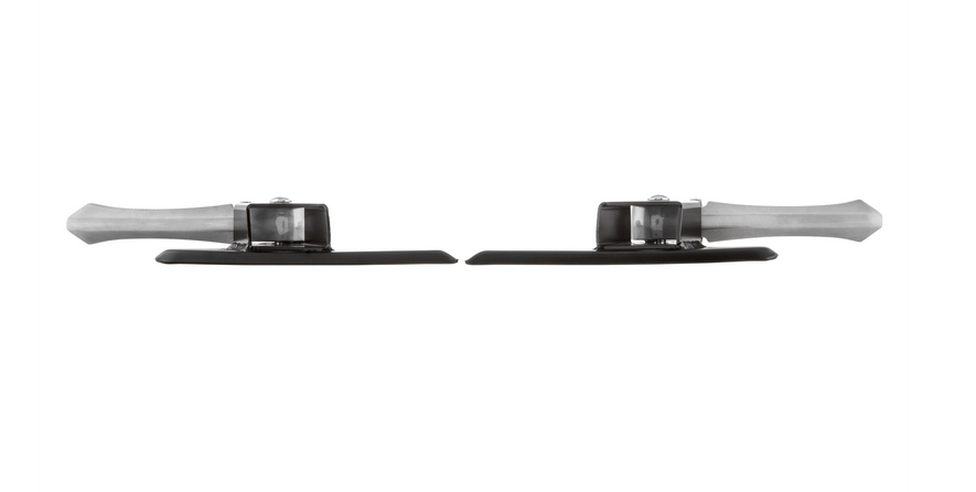 Pedane destra e sinistra per Vespa LX /LXV /S 50-150cc, nero/argento