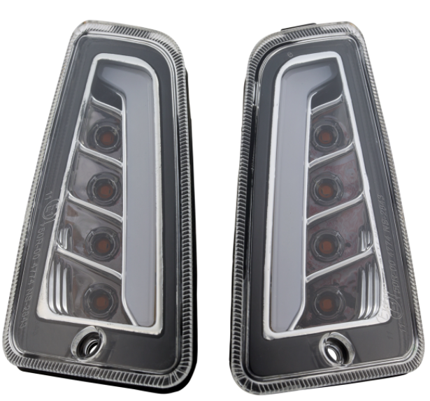 Kit indicatori di direzione anteriori e posteriori per Vespa GTS/GTS Super/GTV/GT 60/GT/GT L ('03-'13), trasparente
