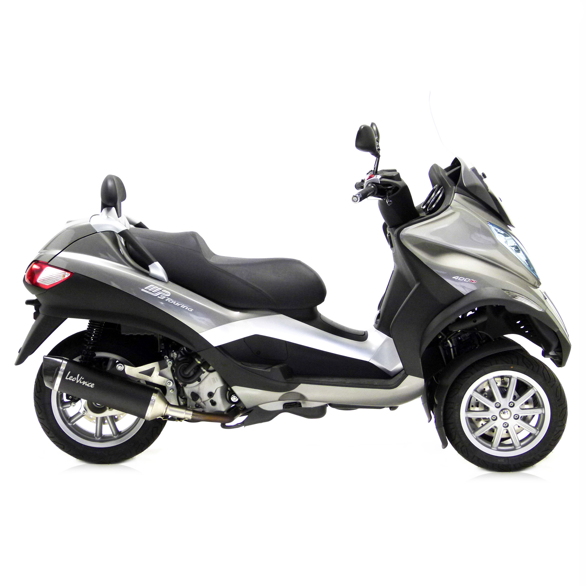 Scarico LeoVince SBK Nero Evo 2, inox, slip on per Piaggio MP3 400 / 500