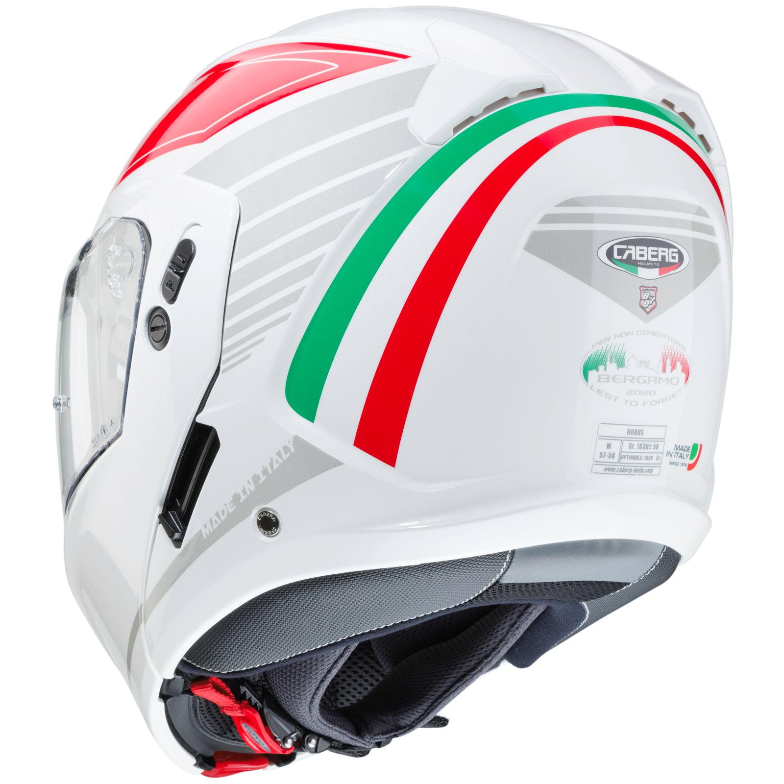 Caberg Casco Horus Tribute, bianco/rosso-verde