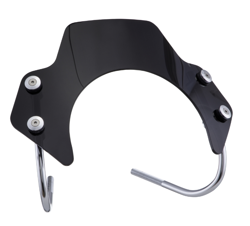 Paravento per Vespa GTS/GTS Super/GT/GT L 125-300cc, supporti argento, nero oscurato