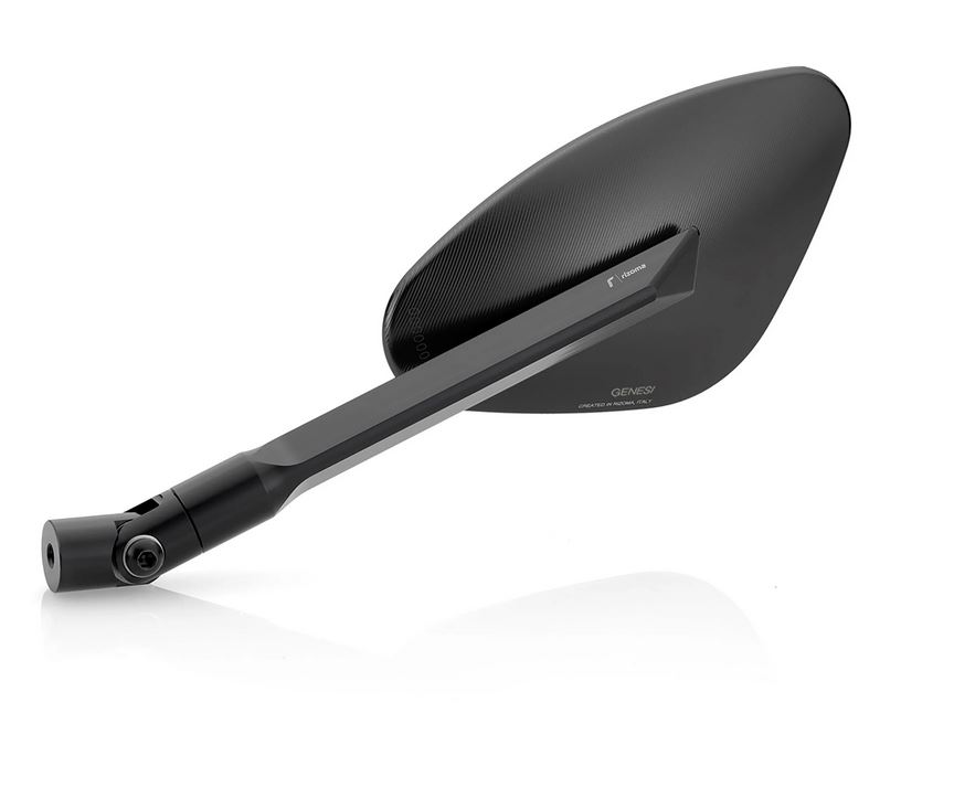 Specchio RIZOMA Genesi sinistro per Vespa, anodizzato nero