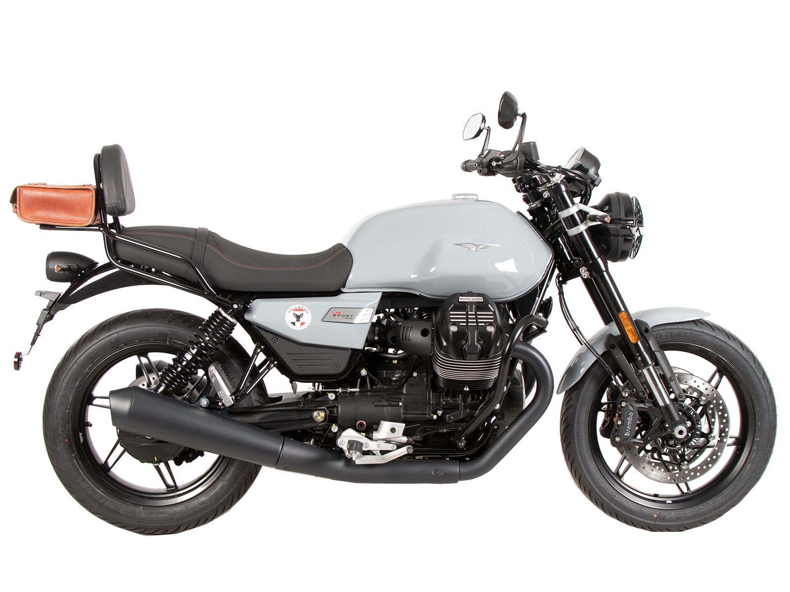 Sissybar con portapacchi nero per Moto Guzzi V7 850 Sport (25-) Hepco & Becker