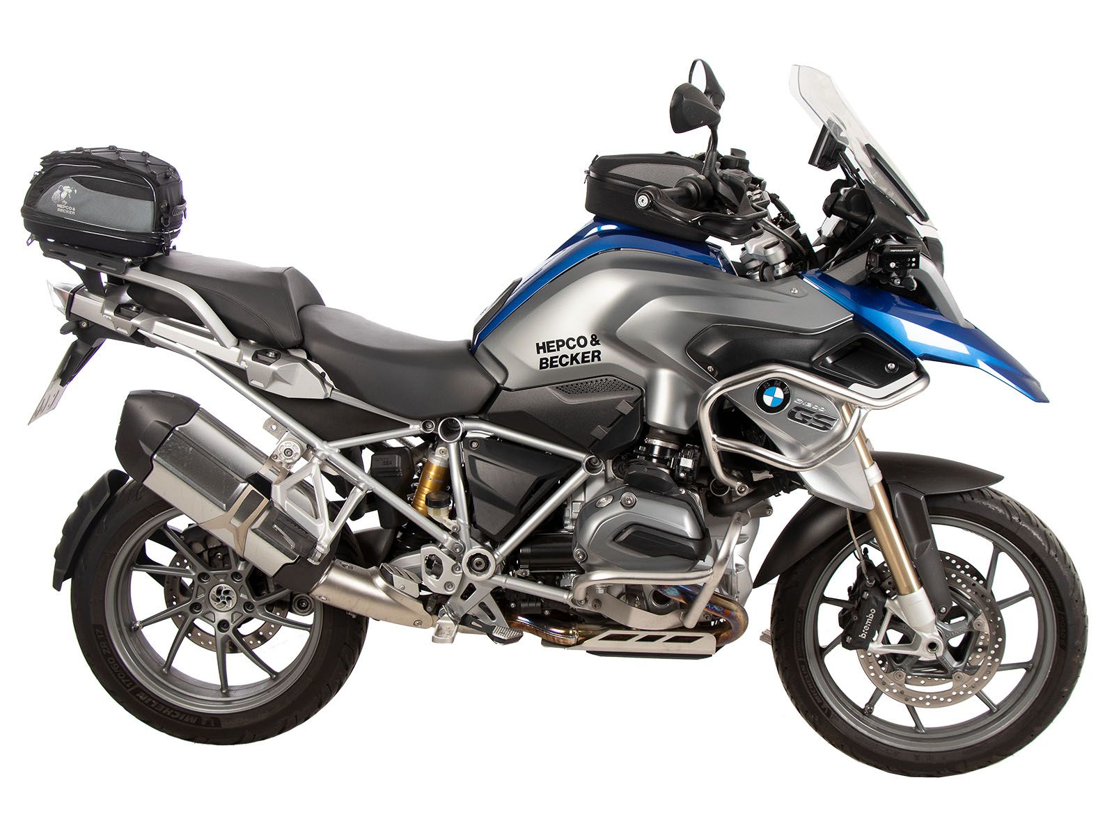 Set di borse posteriori Minirack Street per BMW R 1250 GS (18-23) Originali Hepco & Becker