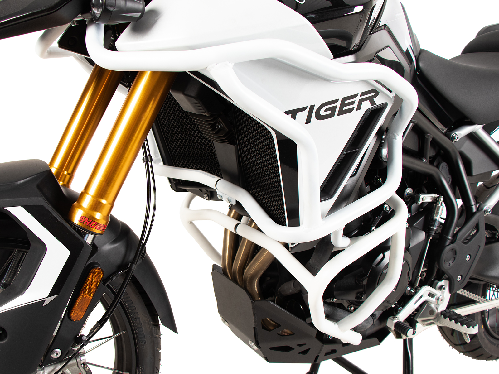 Protezione motore bianca per Triumph Tiger 900 GT / Pro (24-) Hepco & Becker