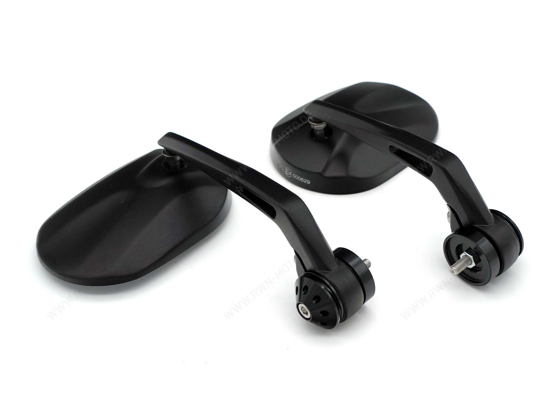 Specchietto terminale per manubrio, nero per Moto Guzzi V7 850 2021-