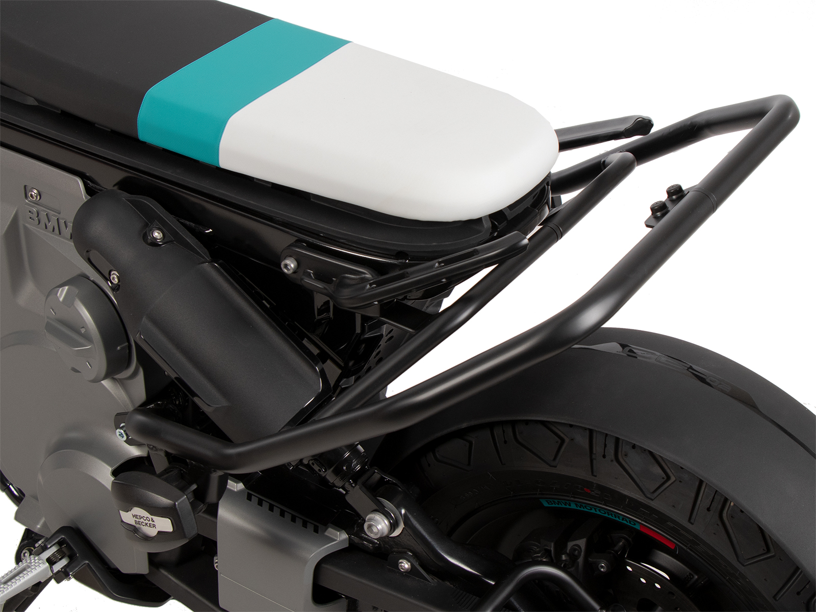 Barra di protezione posteriore nera per BMW CE 02 (23-) Hepco & Becker