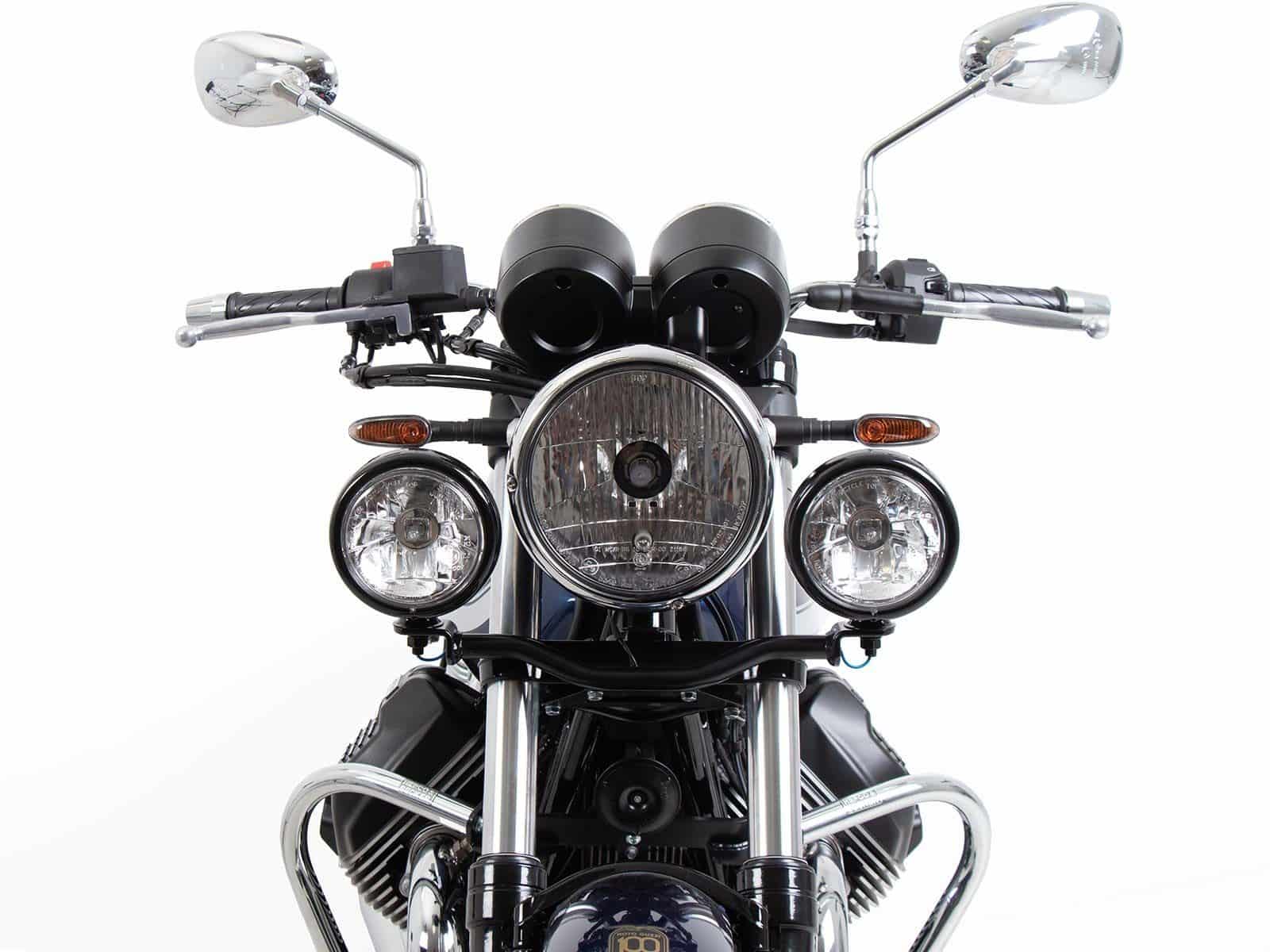 Faro supplementare Twinlight con staffa e cavo nero per Moto Guzzi V7 850 Special (25- )