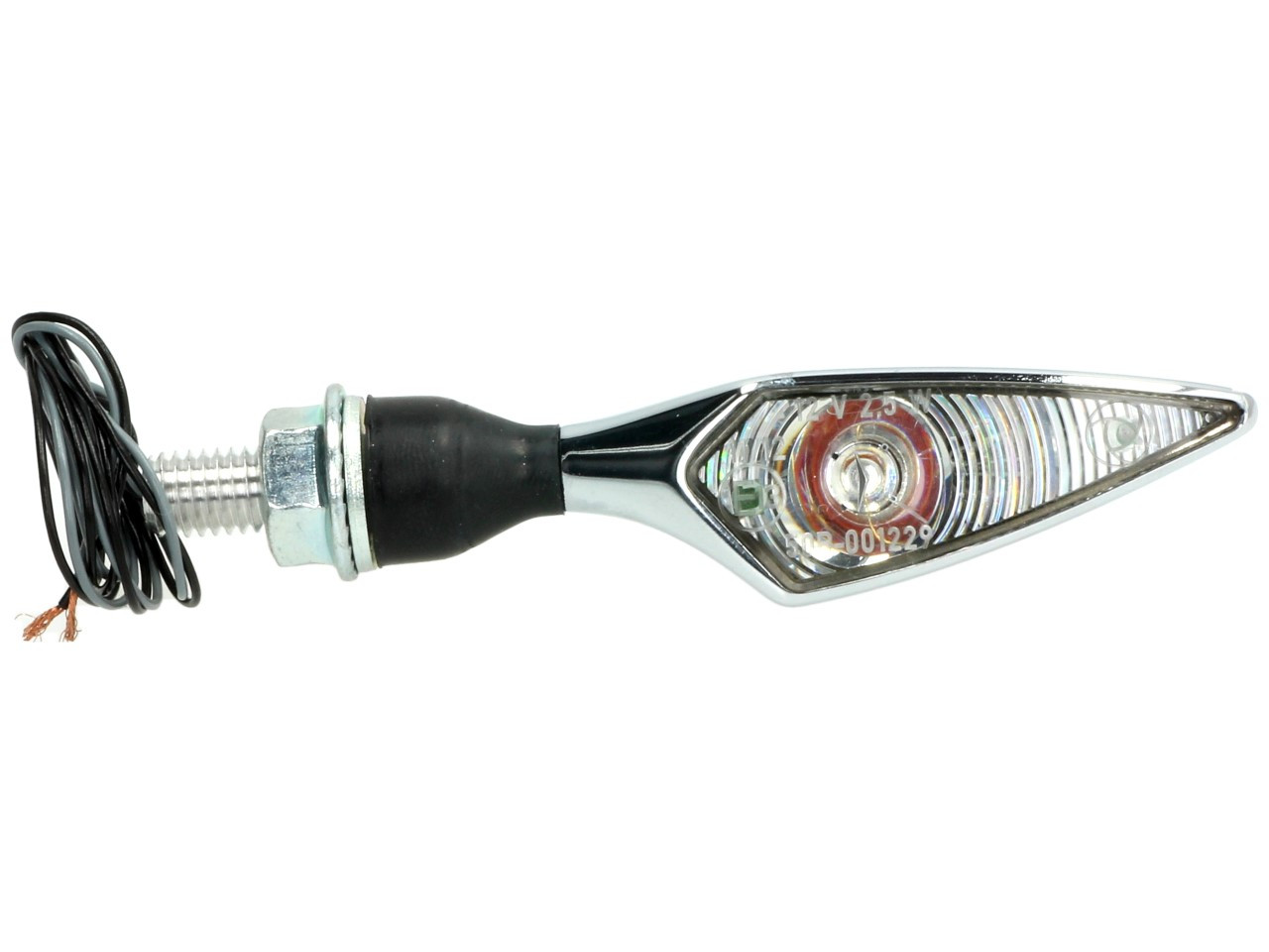 Indicatore Kellermann, rombo, acciaio, LED, VL/HR, 12 V, cromo lucido, M8x20, omologato E