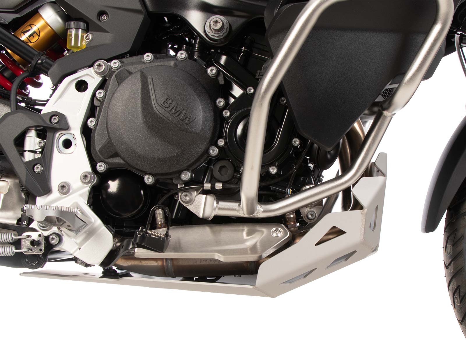 Piastra di protezione motore argento per BMW F 900 GS Adventure (24-) Hepco & Becker