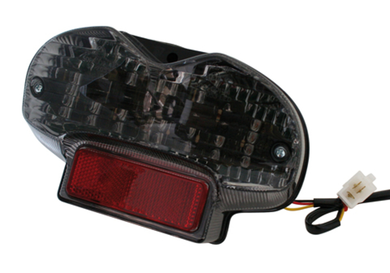 HIGHSIDER fanale posteriore intelligente a LED nero stile Suzuki, omologato E (1 pezzo)