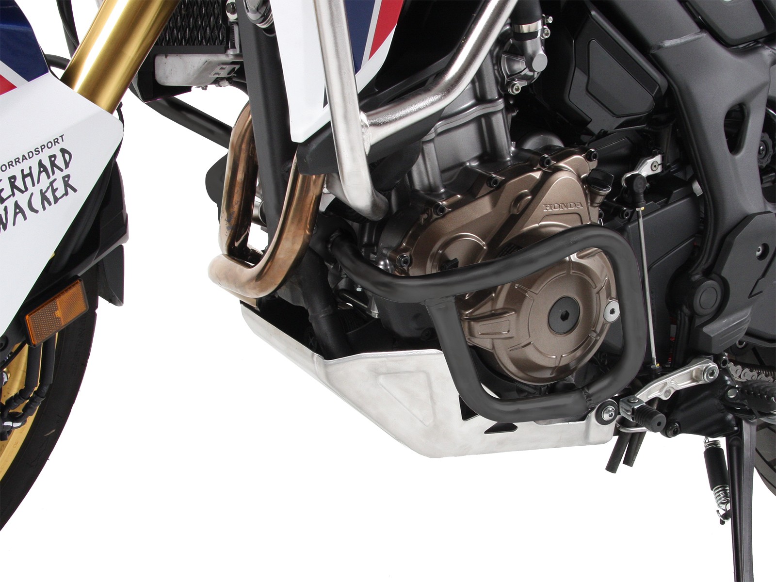 Barra protezione motore nera per Honda CRF 1000 Africa Twin (Bj.16-17) Hepco & Becker