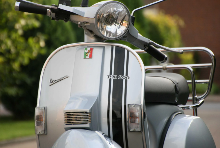 Emblema Vespa "vespa arrabbiata" a 4 angoli a cascata, verde/bianco/rosso