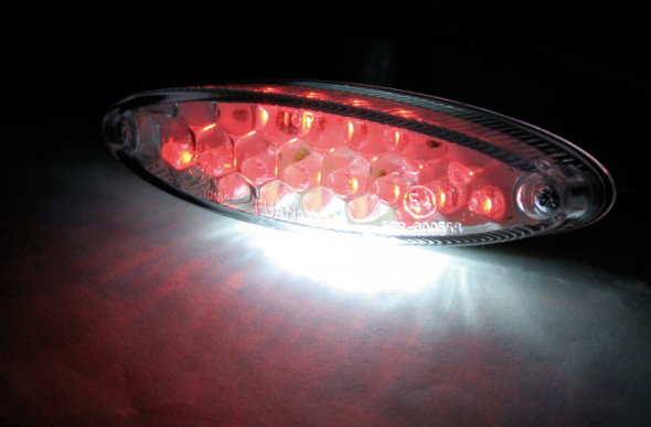 Fanale posteriore mini LED NUMBER1 con luce targa Shin Yo
