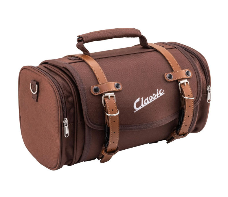 Borsa "Classic" piccola per Vespa, in nylon, marrone tabacco