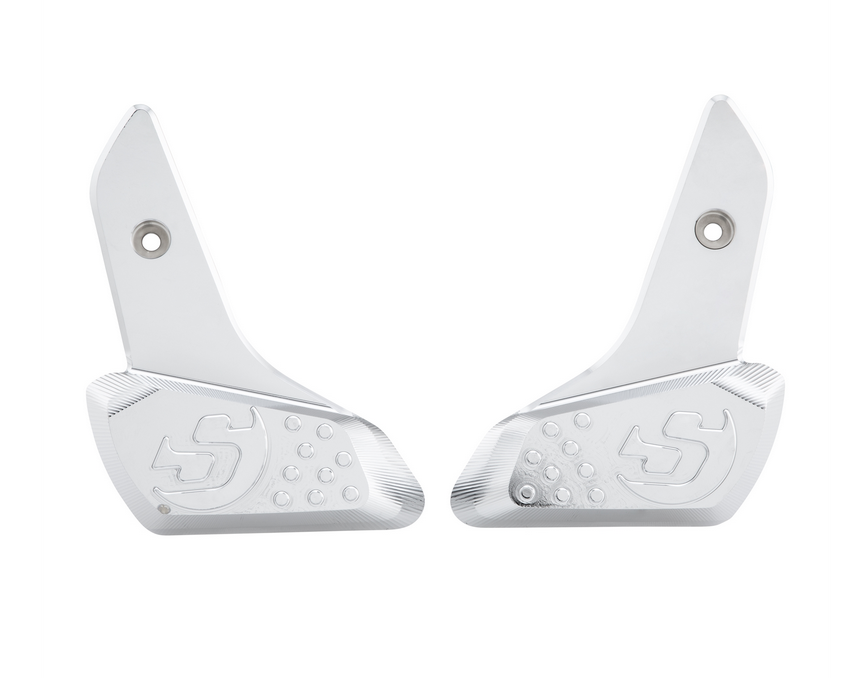 Poggiapiedi destro e sinistro per Vespa Primavera /Sprint 50-150ccm 2T/4T AC, cromo
