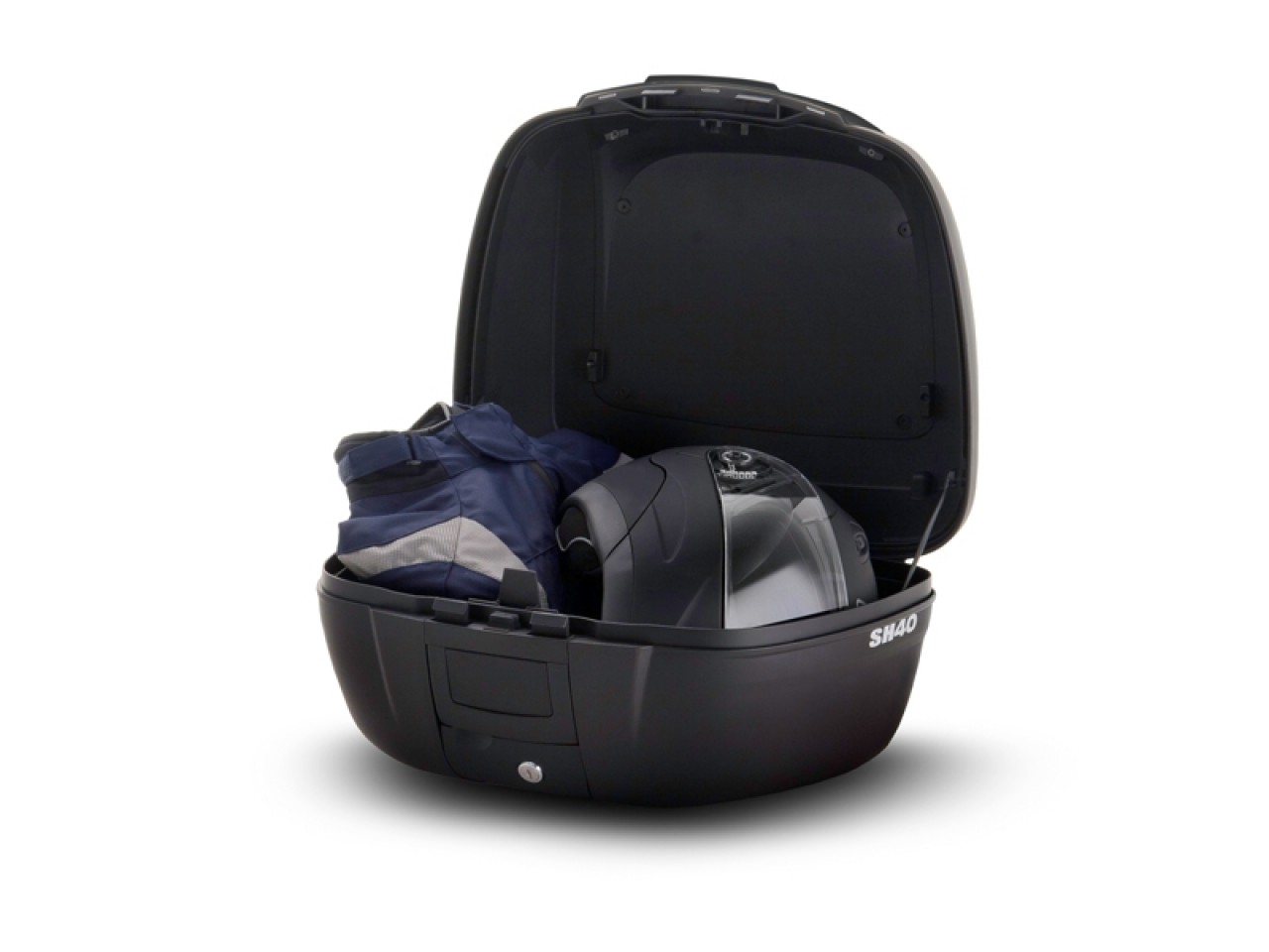 Baule Shad SH40, effetto alluminio / nero, 40 l