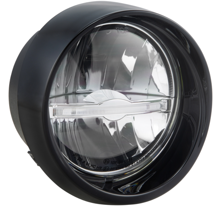 Faro LED per Vespa Primavera 50-150ccm 2T/​4T (-'18), nero lucido