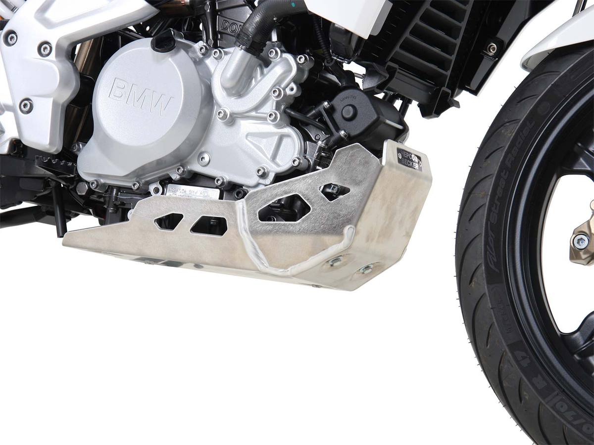 Piastra di protezione motore argento per BMW G 310 R (16-) Hepco & Becker