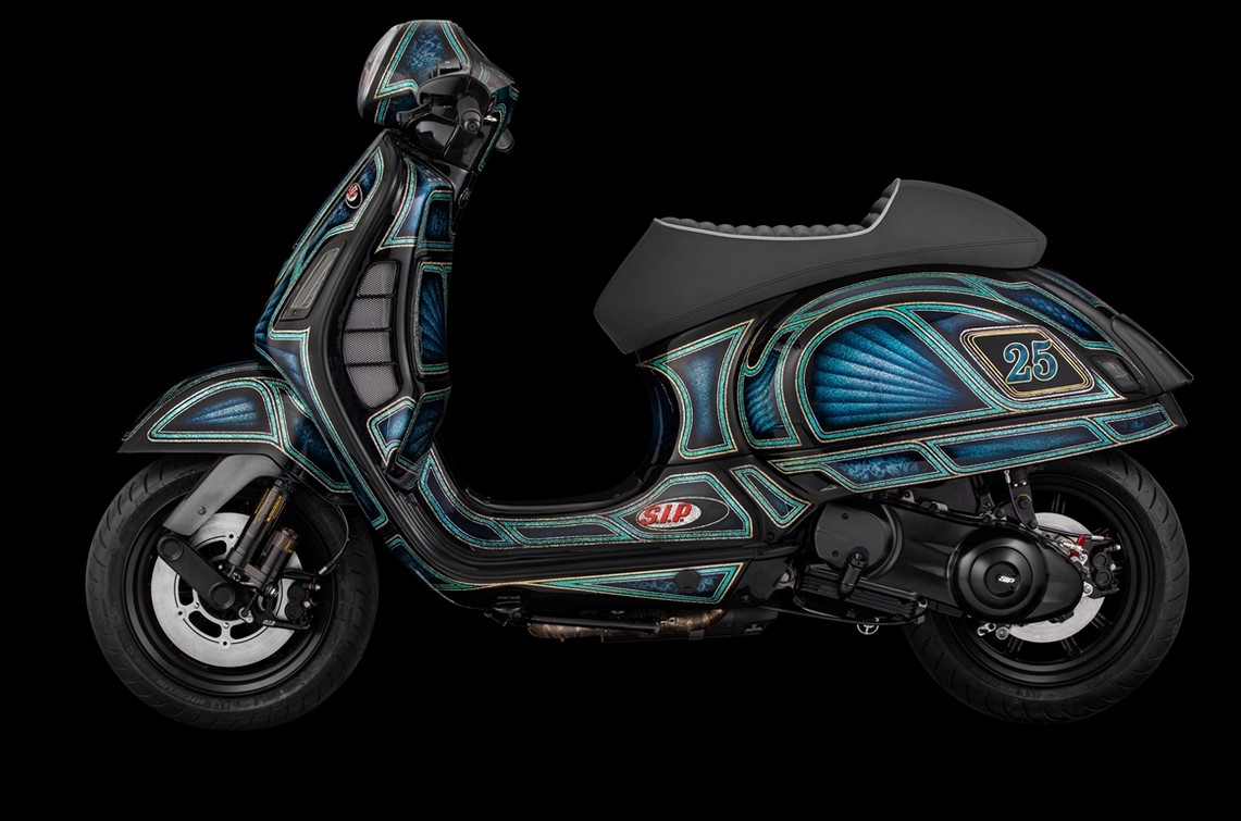 Coperchio vario per Vespa, nero opaco