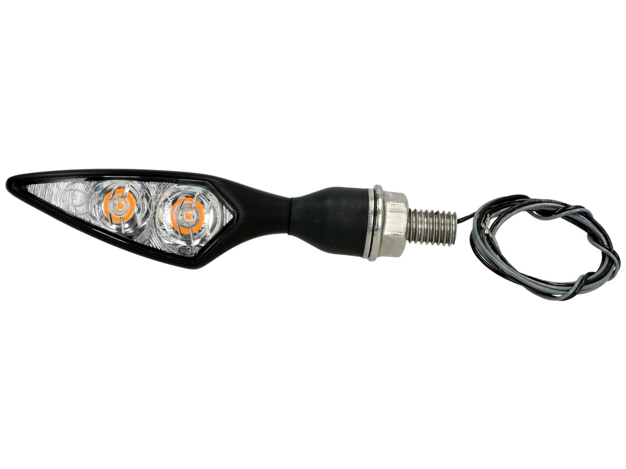 Indicatore Kellermann, Rhombus Extreme, acciaio, LED, VR/HL, 12 V, nero satinato, M8x20, omologato E