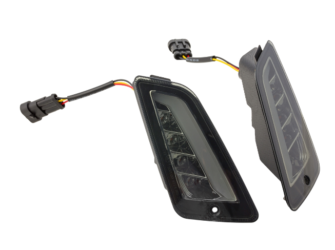 Kit indicatori di direzione anteriori e posteriori per Vespa GTS/GTS Super/GTV 125-300cc ('14-), colorati