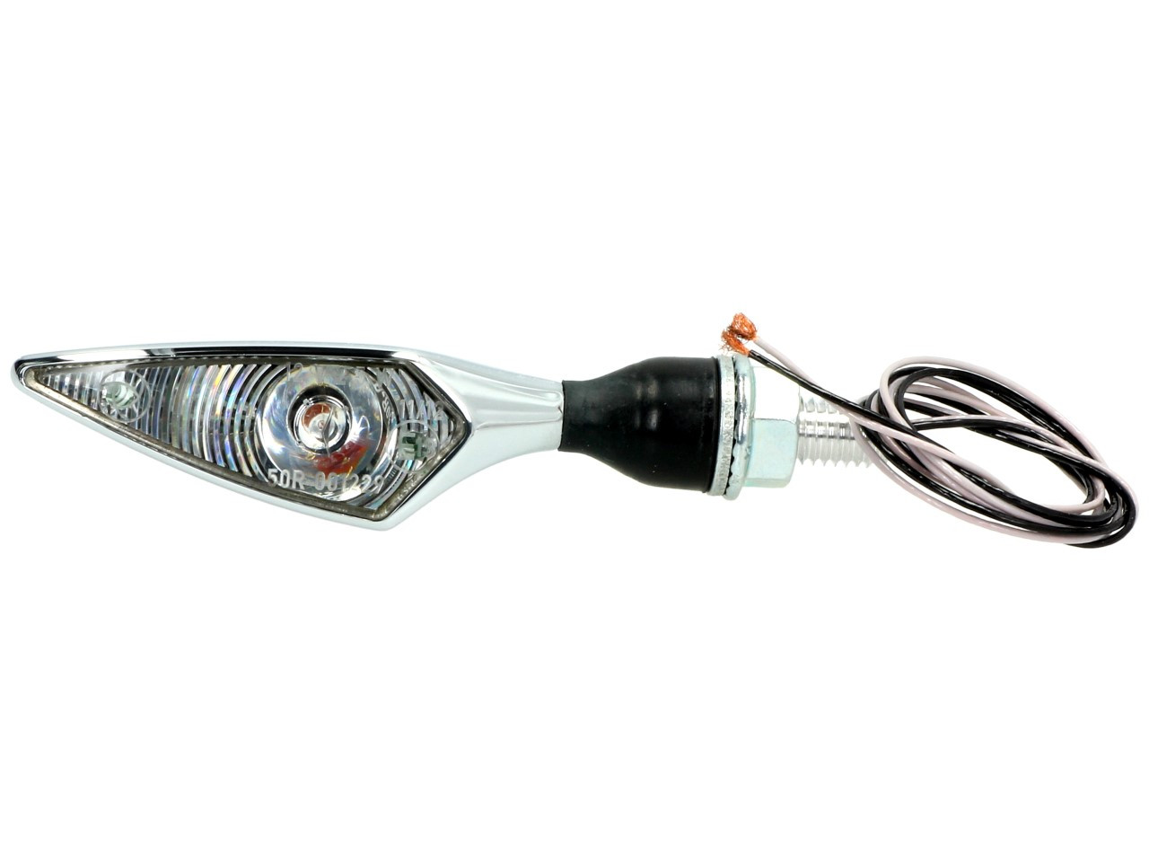 Indicatore Kellermann, rombo, acciaio, LED, VR/HL, 12 V, cromo lucido, M8x20, omologato E
