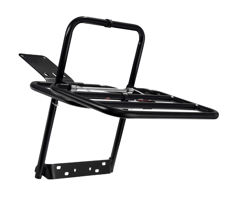 Portapacchi posteriore per Vespa PX 80-200cc, pieghevole, nero