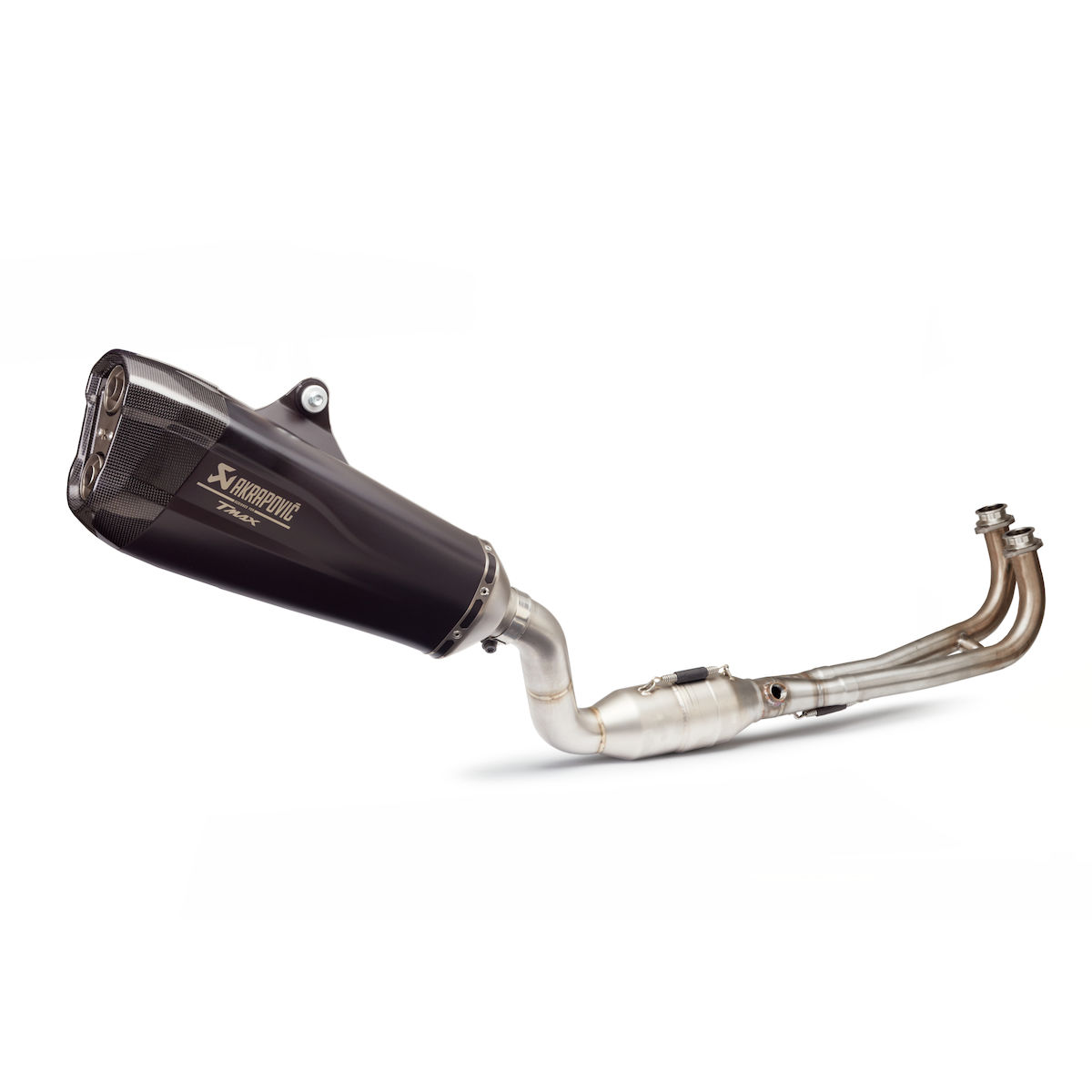 Impianto completo con silenziatore nero per Yamaha T-MAX / SX / DX (Bj.17-) Akrapovic