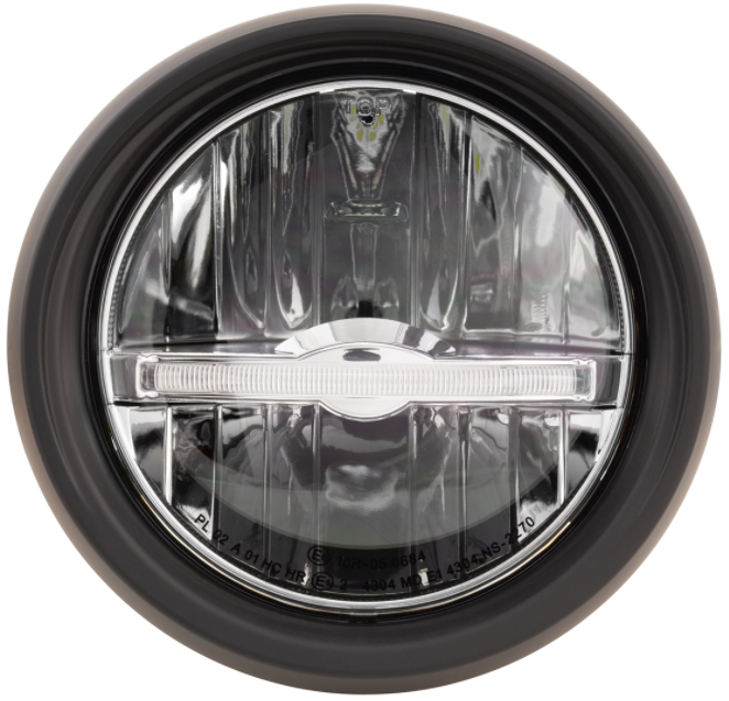Faro LED per Vespa Primavera 50-150ccm 2T/​4T (-'18), nero opaco