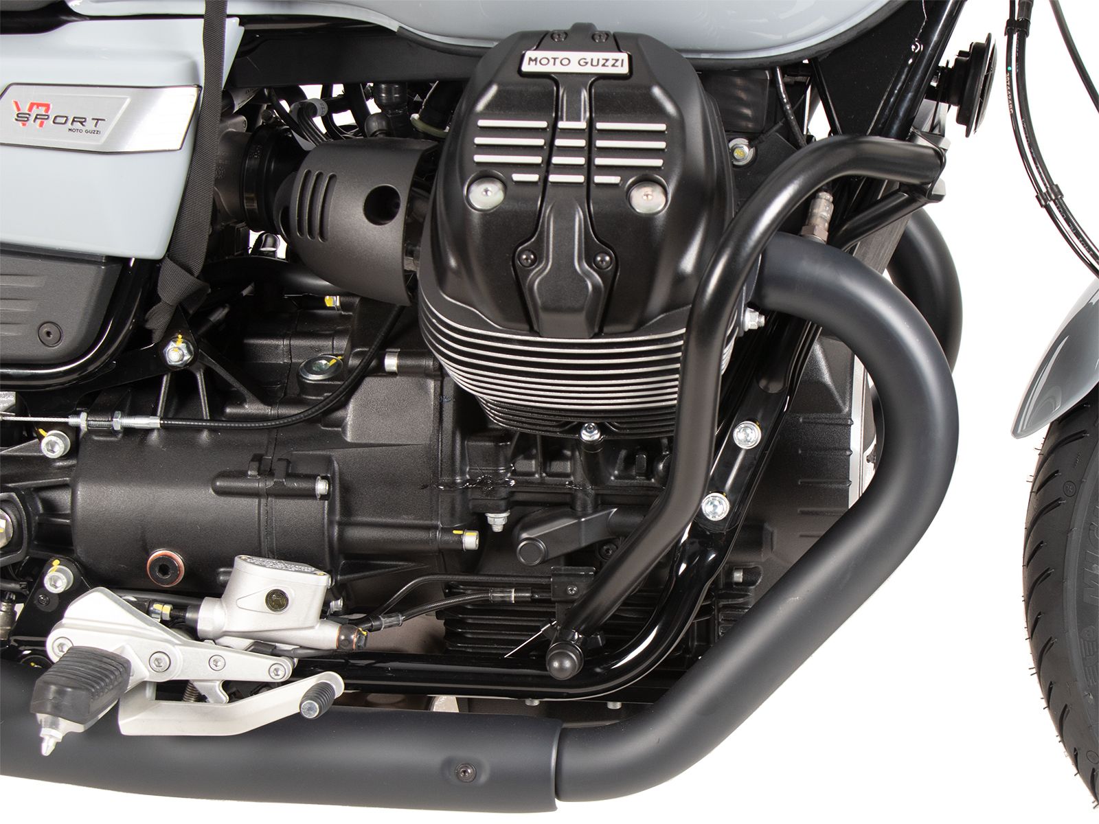 Para motore nero per Moto Guzzi V7 850 Sport (25-) Hepco & Becker