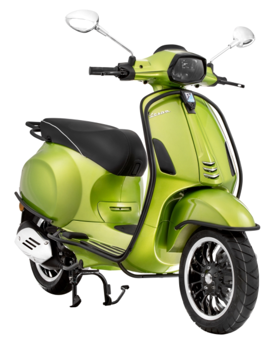 Anello portalampada per Vespa Sprint 50-150ccm ('18-), nero lucido