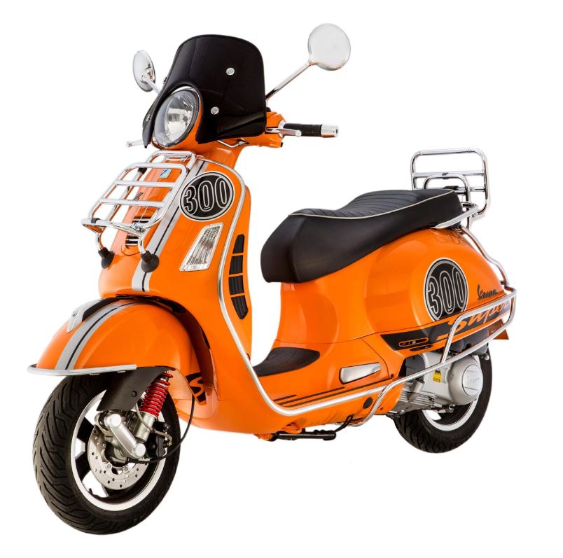 Flyscreen ERMAX Piccolo H 160 mm per Vespa GTS/GTS Super/GT/GT L (-22), nero oscurato