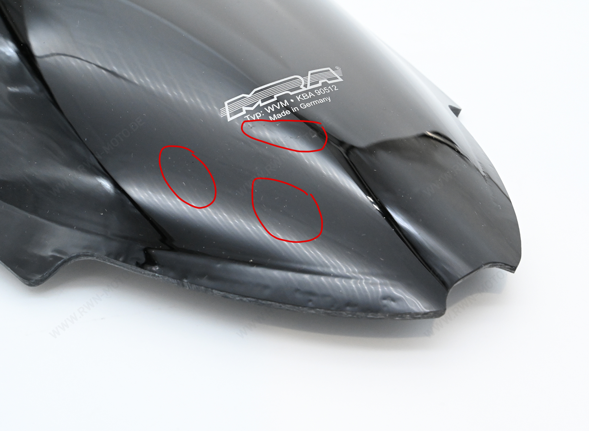 MRA Parabrezza originale stampato "O" nero APRILIA RSV 4 -125 RK