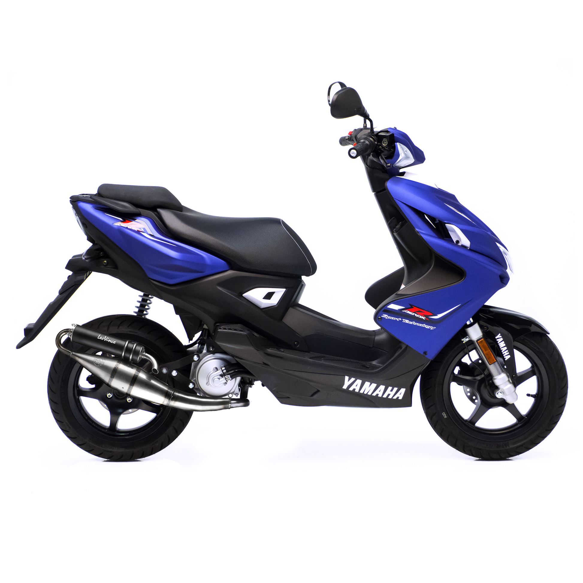 Impianto di scarico LeoVince Hand Made TT, Black Edition, Full System per Yamaha Aerox 50