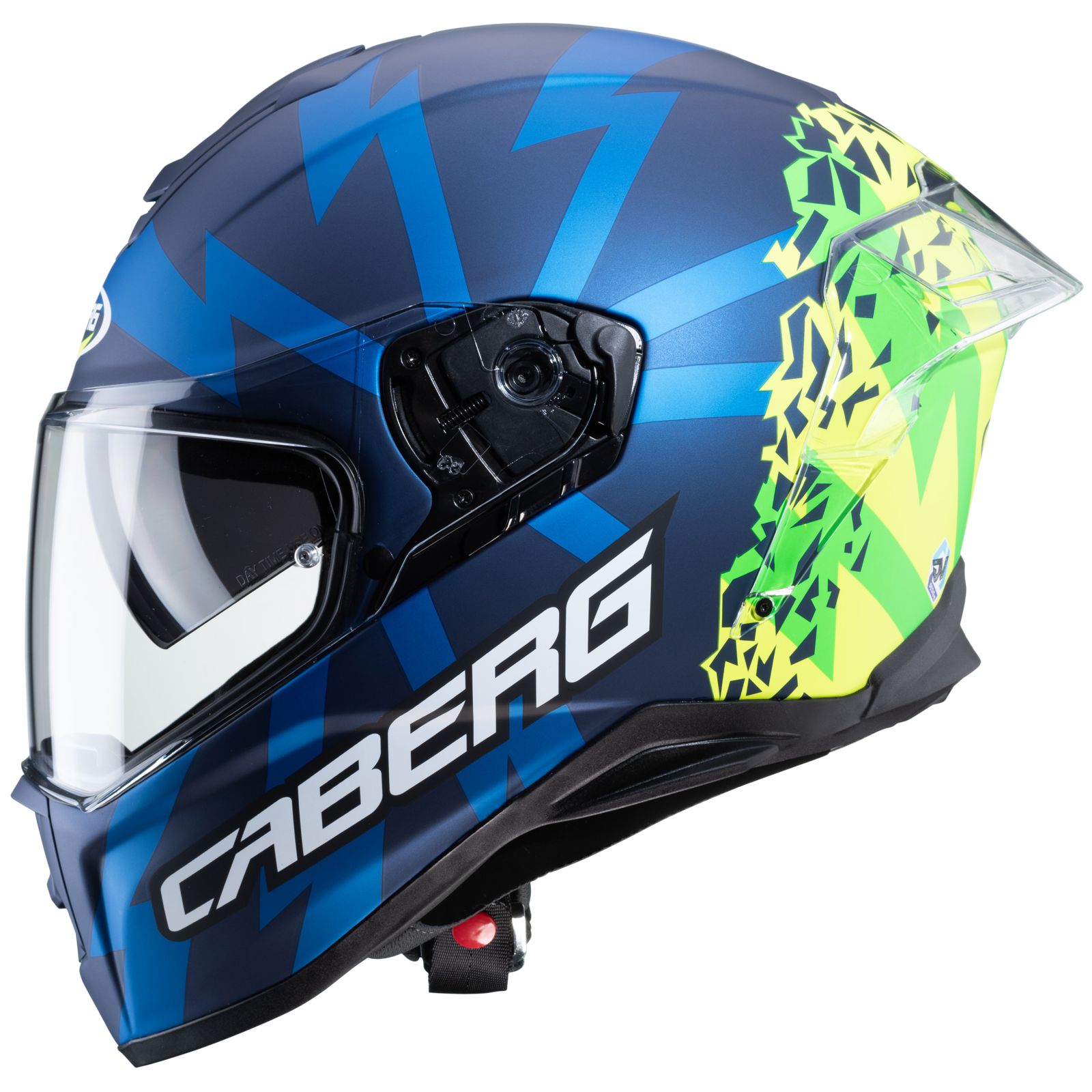 Caberg Helmet Drift Evo Storm, blu opaco/giallo fluo/verde fluo