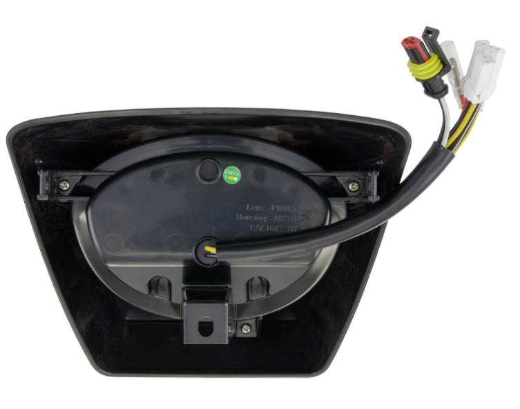 Fanale posteriore LED rosso per Vespa Primavera/​Sprint 50-150ccm, bordo - nero opaco