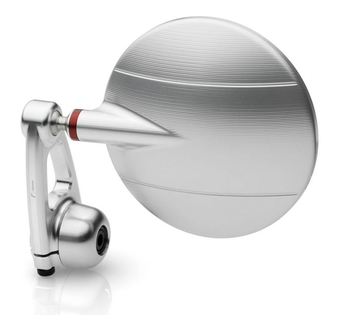 Specchietto da manubrio RIZOMA "SPY-ARM" destro o sinistro per Vespa, anodizzato argento