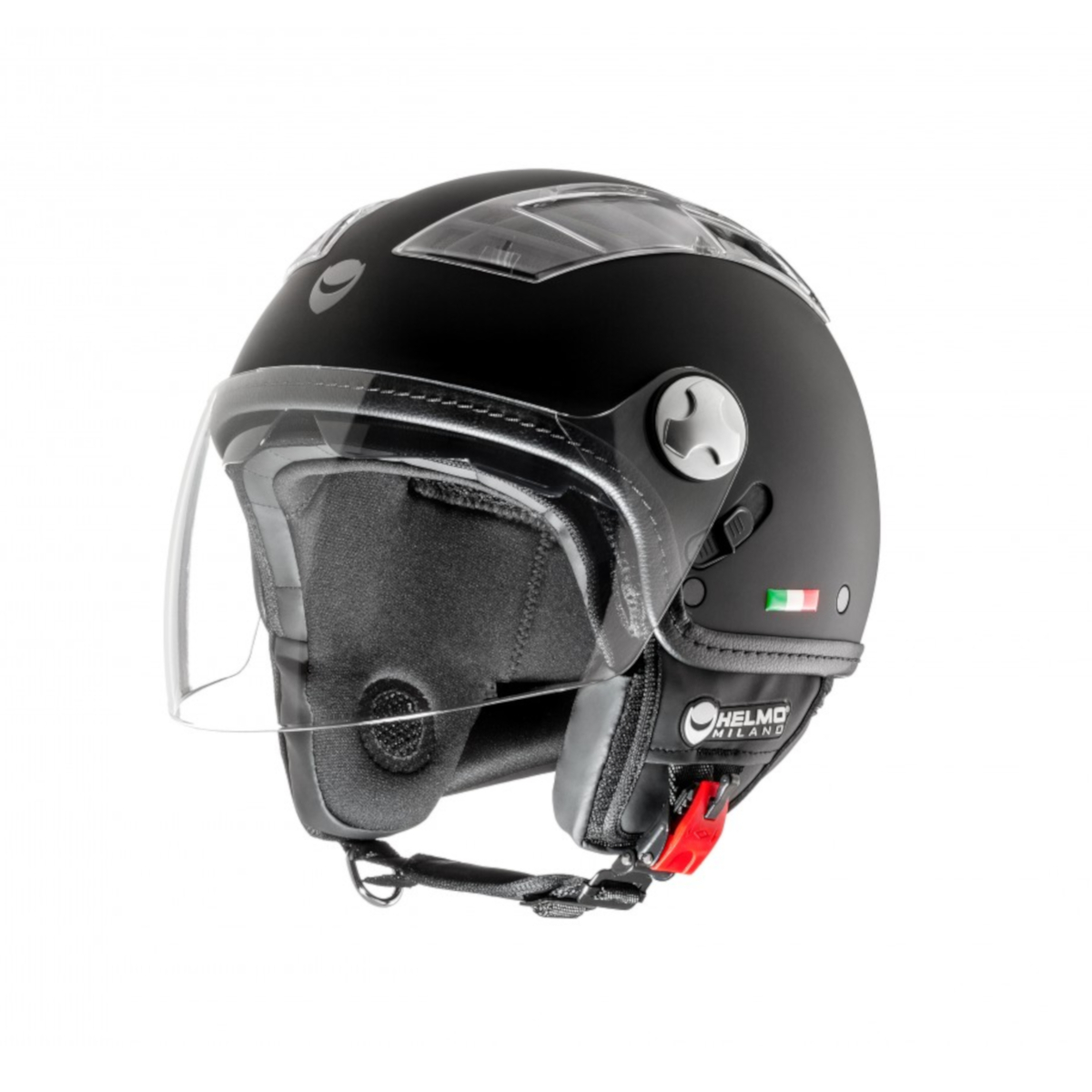 Helmo Milano Demi Jet, Turbine, nero, opaco