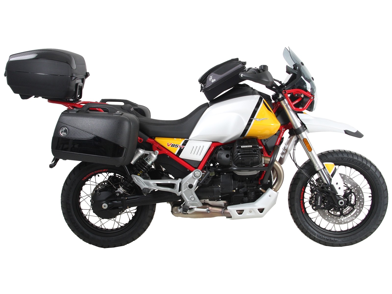 Alurack Topcaseträger nero per V85 TT (Bj.19-) Hepco & Becker
