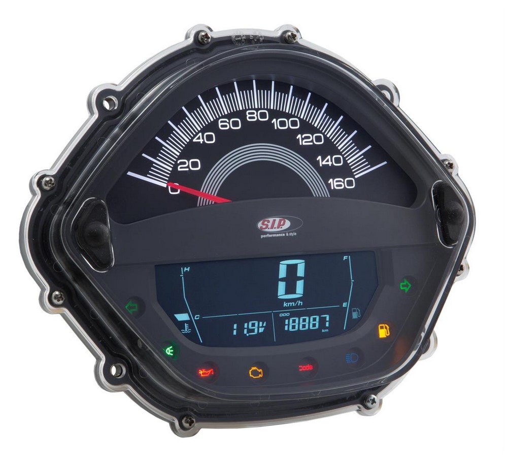Contagiri/tachimetro per Vespa GTS/GTS Super/GTS SuperSport, 125-300cc (-'14), nero