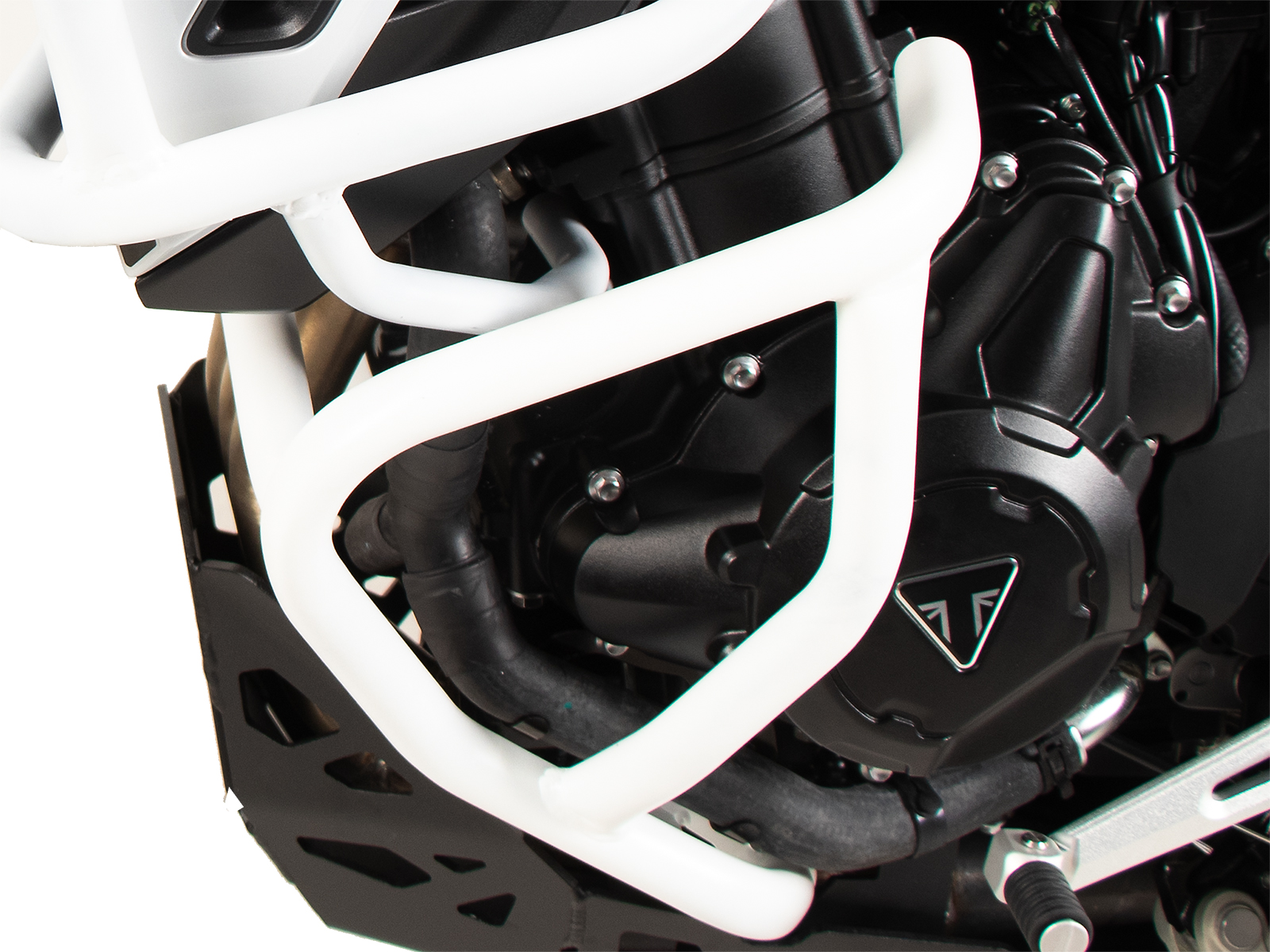 Protezione motore bianca per Triumph Tiger 900 Rally Pro (24-) Hepco & Becker