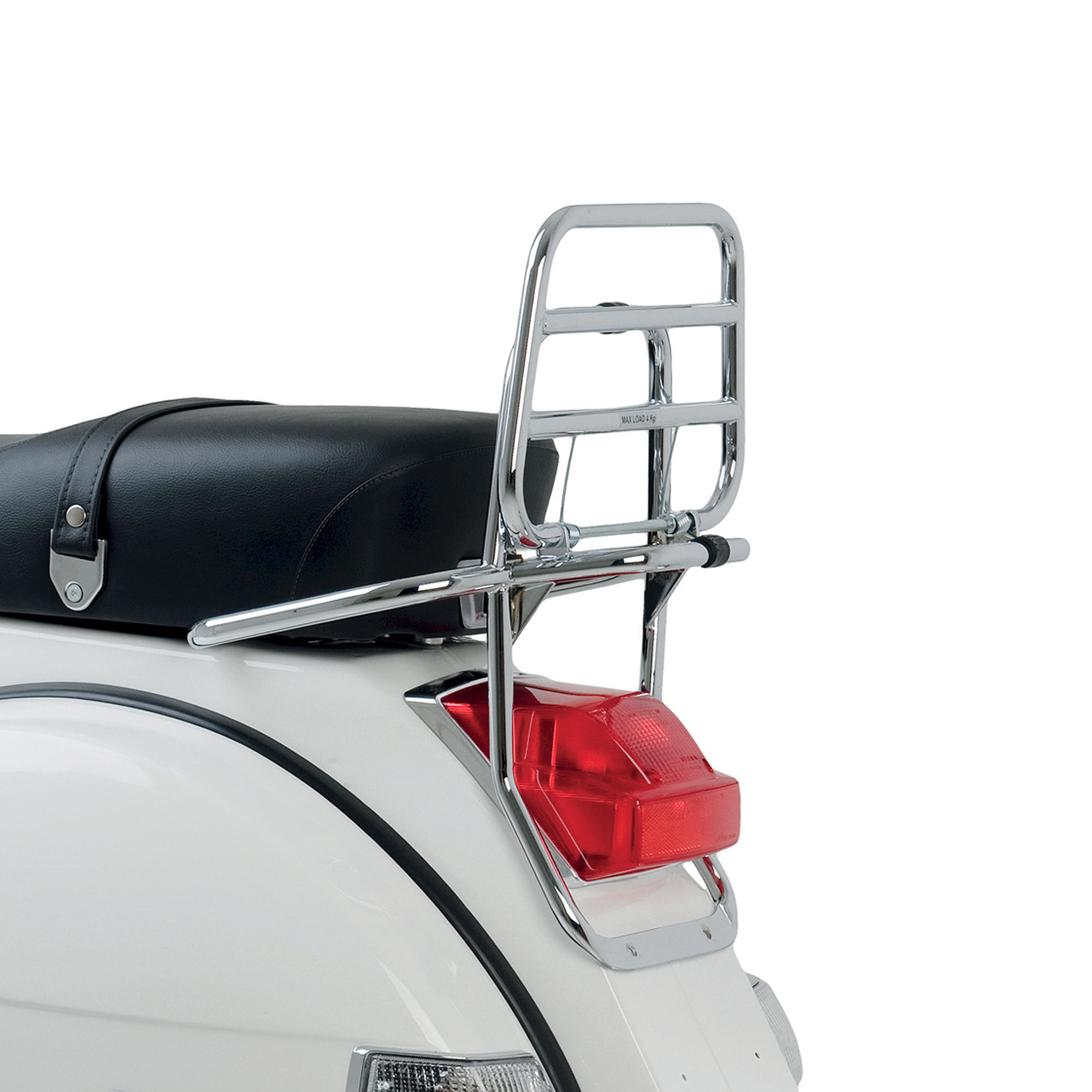 Portapacchi originale posteriore pieghevole cromato per Vespa PX