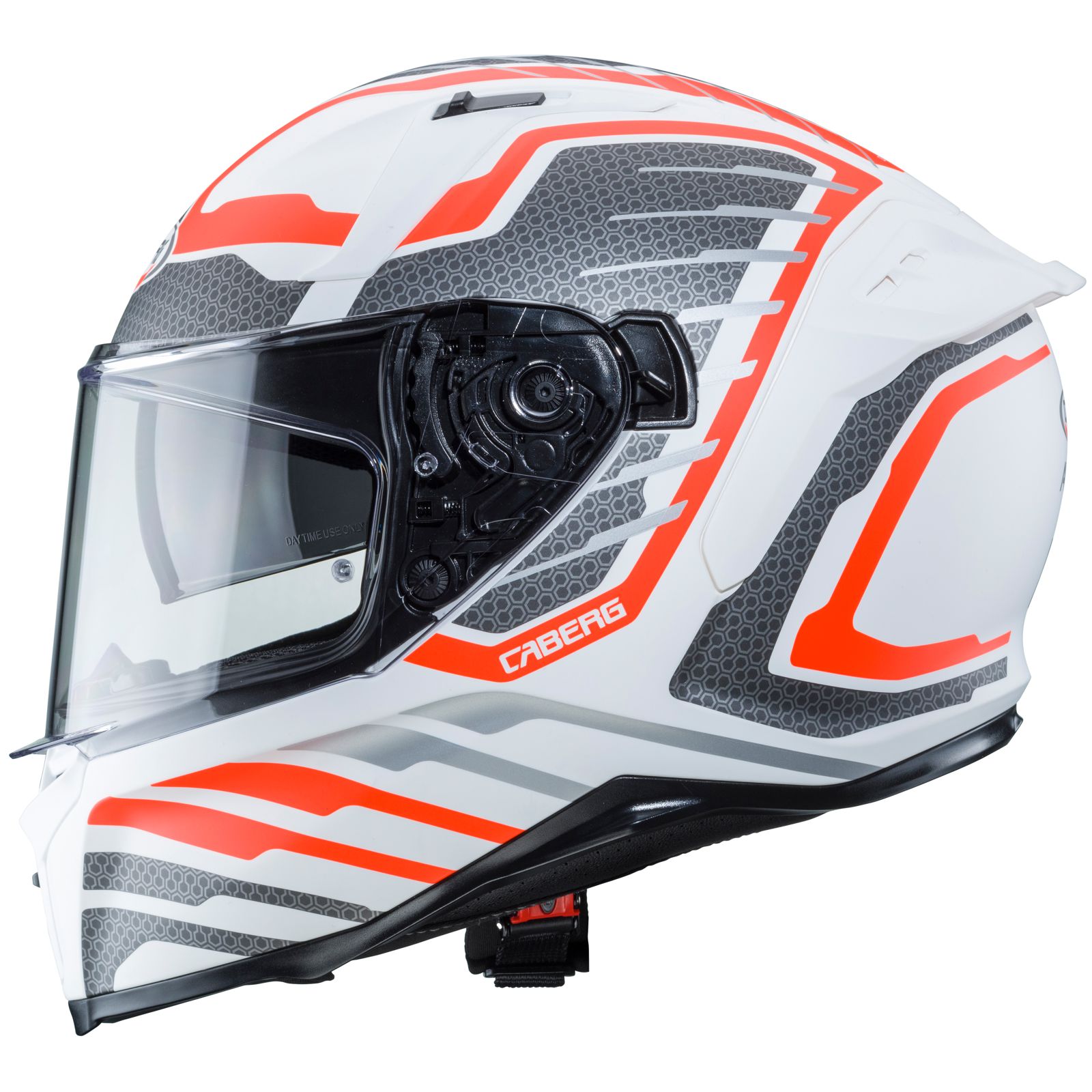 Casco Caberg Avalon Forge, bianco opaco/fluo-arancione-argento