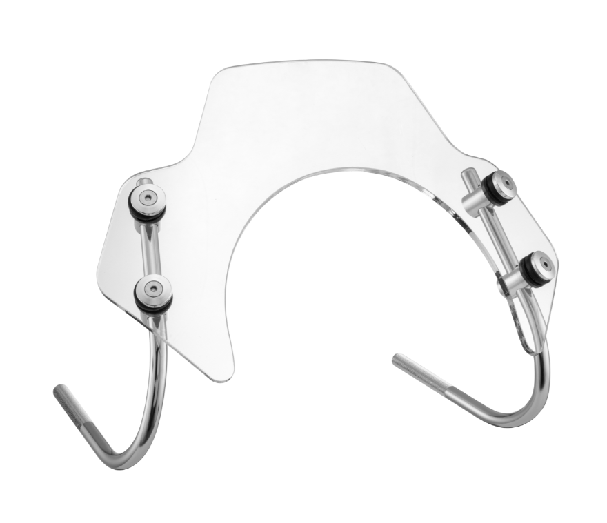 Flyscreen per Vespa GTS/GTS Super/GT/GT L 125-300cc, supporti argento, trasparenti