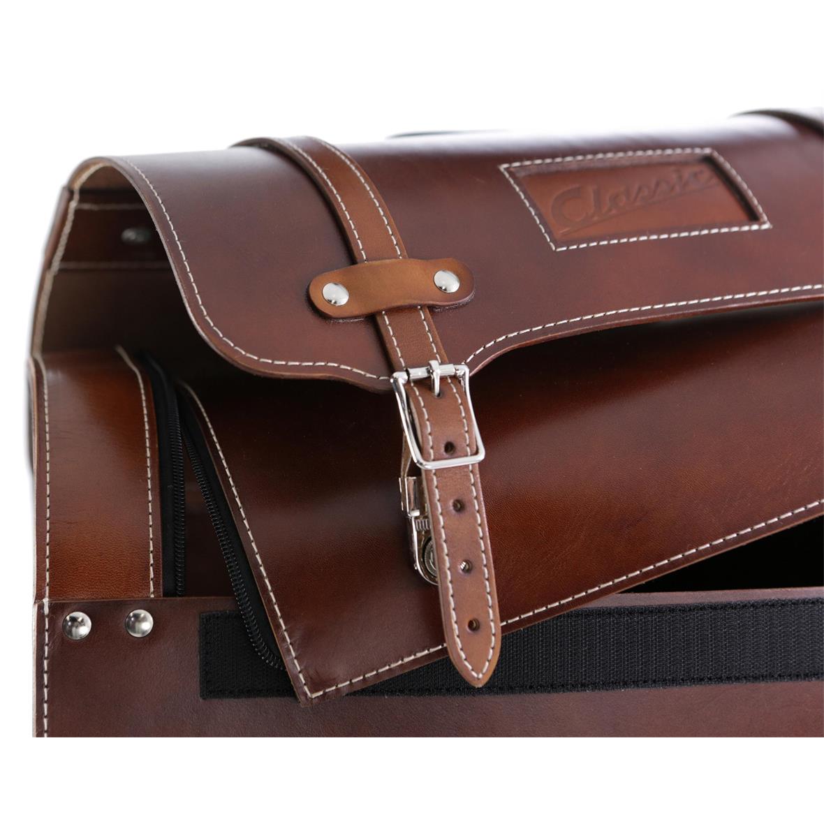 Custodia in pelle "Classic" per Vespa - marrone
